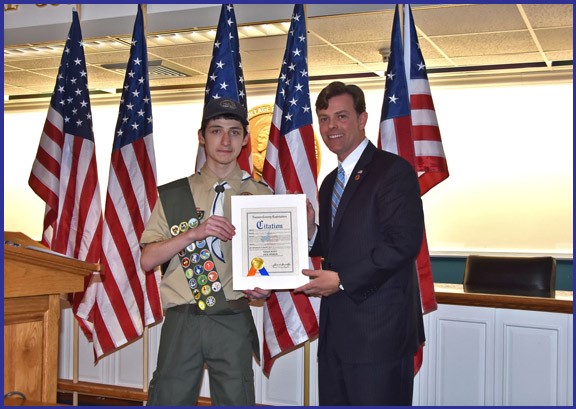 LEGISLATOR KENNEDY ATTENDS COURT OF HONOR FOR MASSAPEQUA EAGLE SCOUT JACK GEORGIS